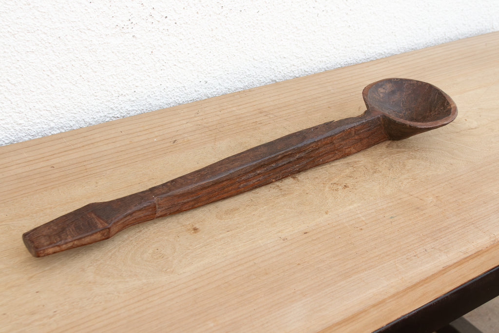 Rustic Abstract Shape Wood Ladle