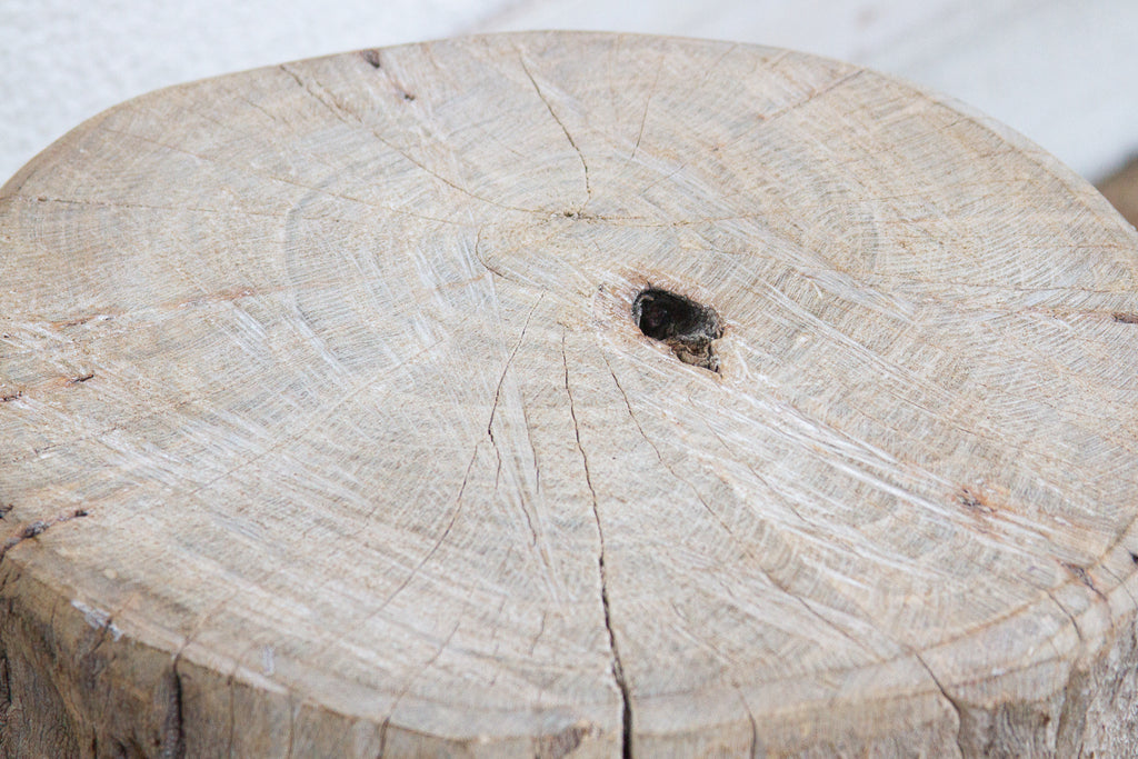 Heavy Slab Reclaimed Wood End Table