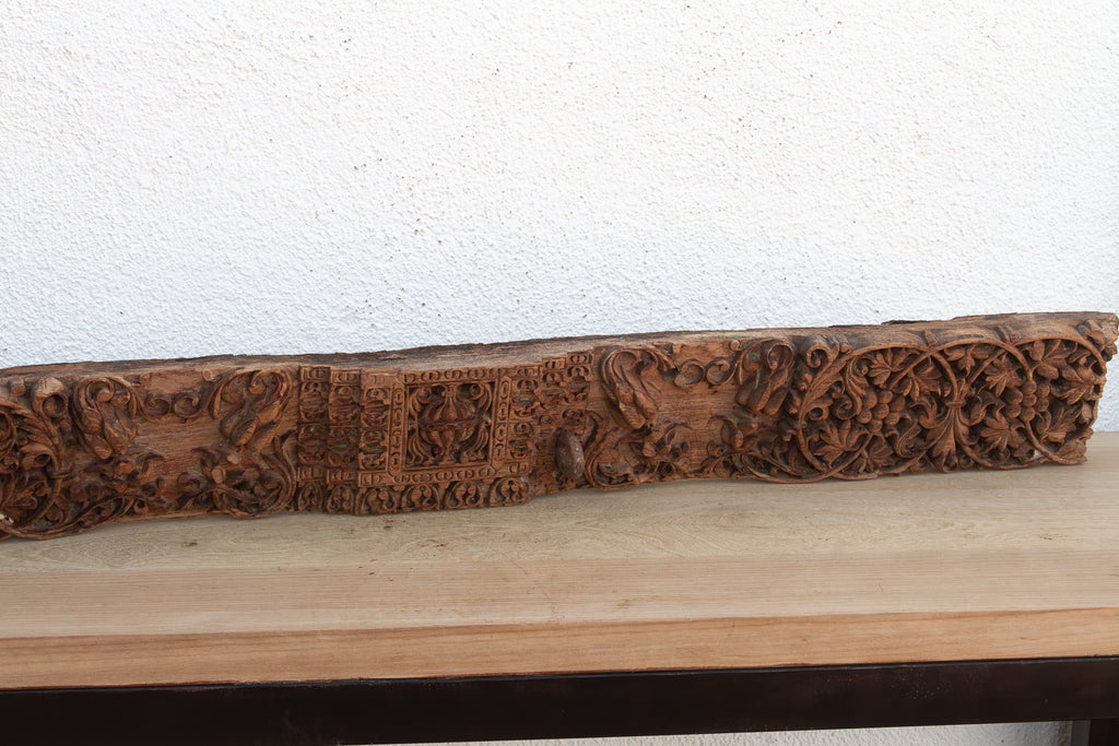 Antique India Floral Scrolls Lintels Frieze