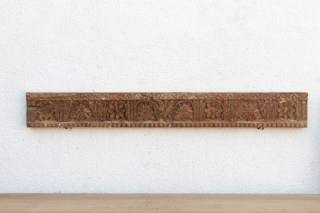 19th Century Carved Floral Rosettes Panel