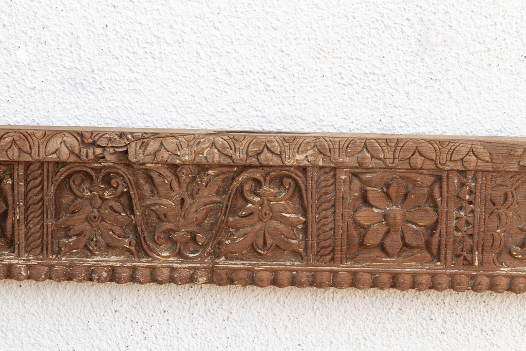 19th Century Carved Floral Rosettes Panel