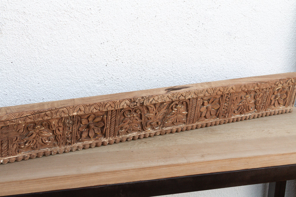 19th Century Carved Floral Rosettes Panel