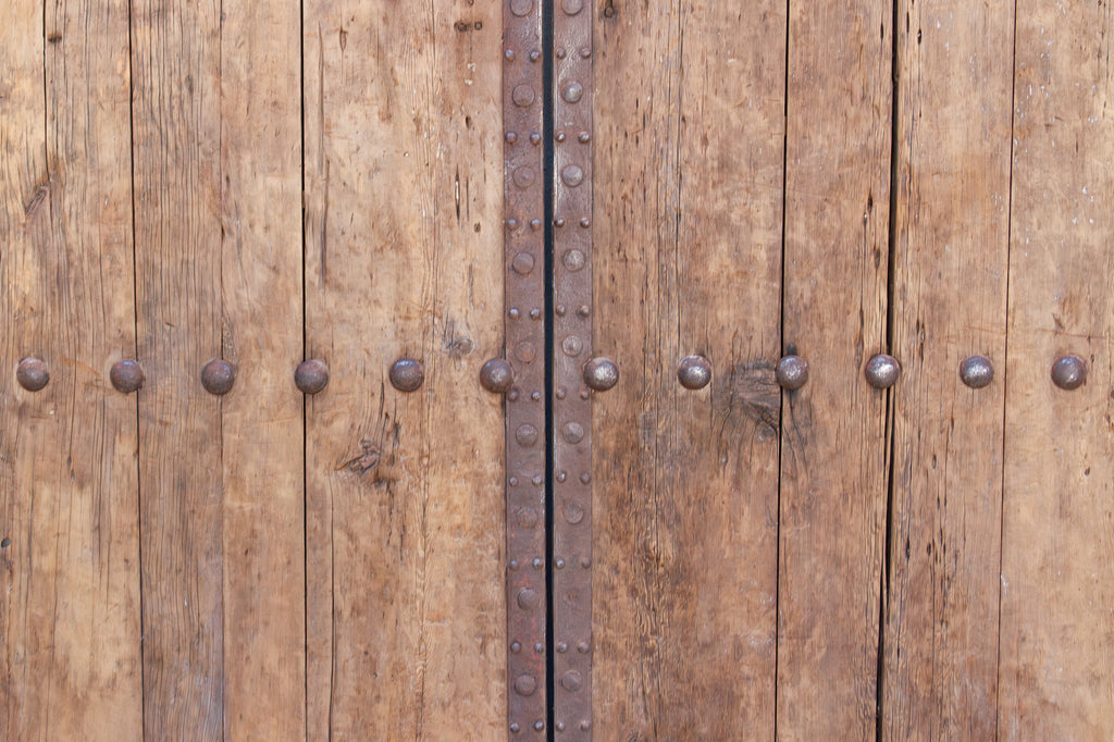 Antique Iron Blossom Architectural Courtyard Gate