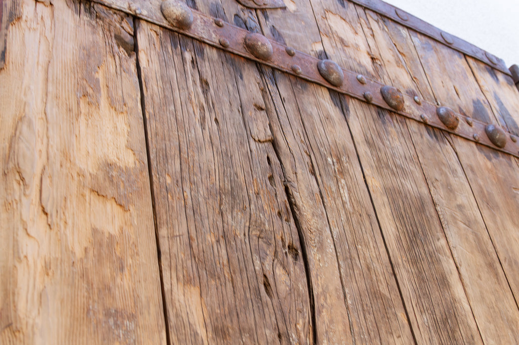 Antique Iron Blossom Architectural Courtyard Gate