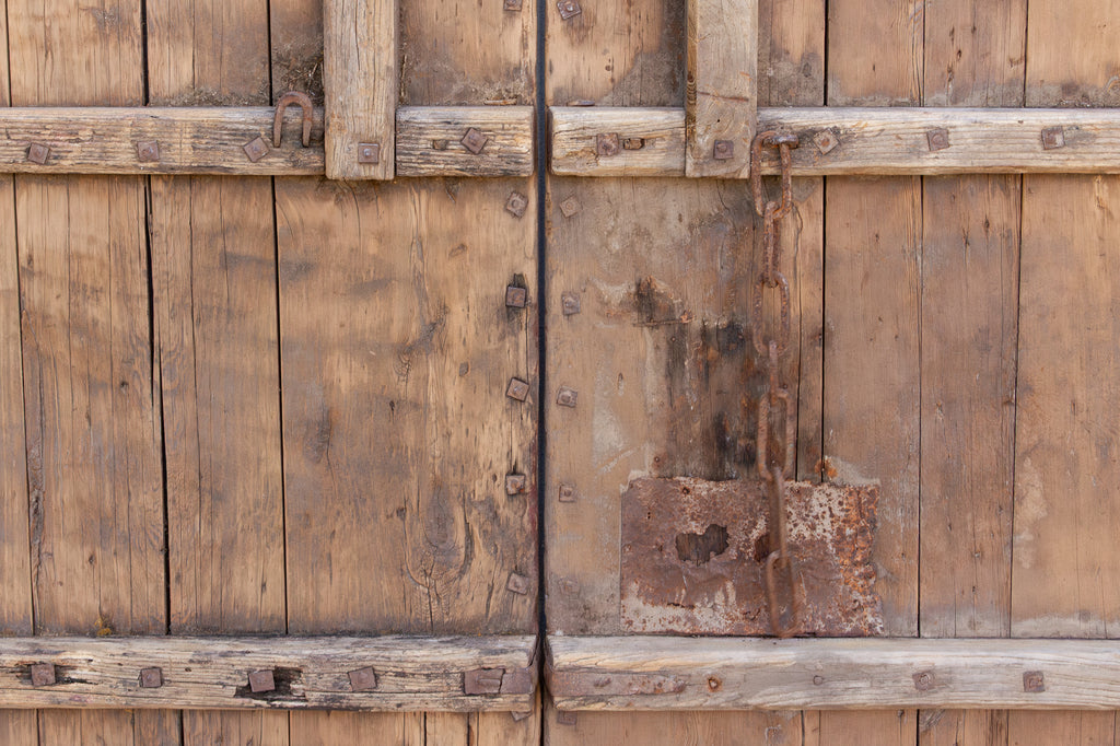 Antique Iron Blossom Architectural Courtyard Gate