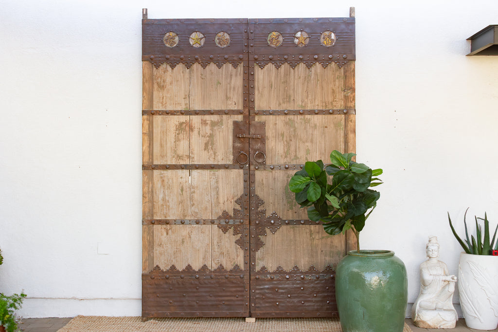 Antique Hand Forged Robust Entrance Doors