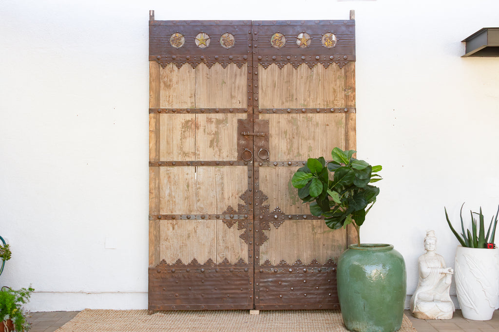 Antique Hand Forged Robust Entrance Doors