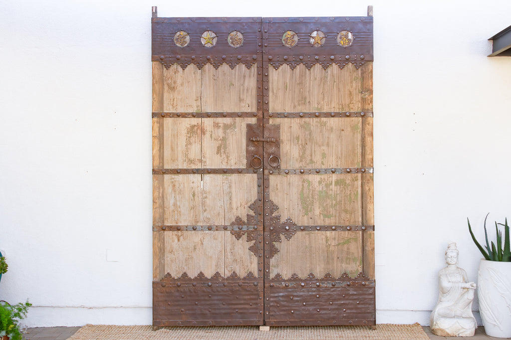Antique Hand Forged Robust Entrance Doors