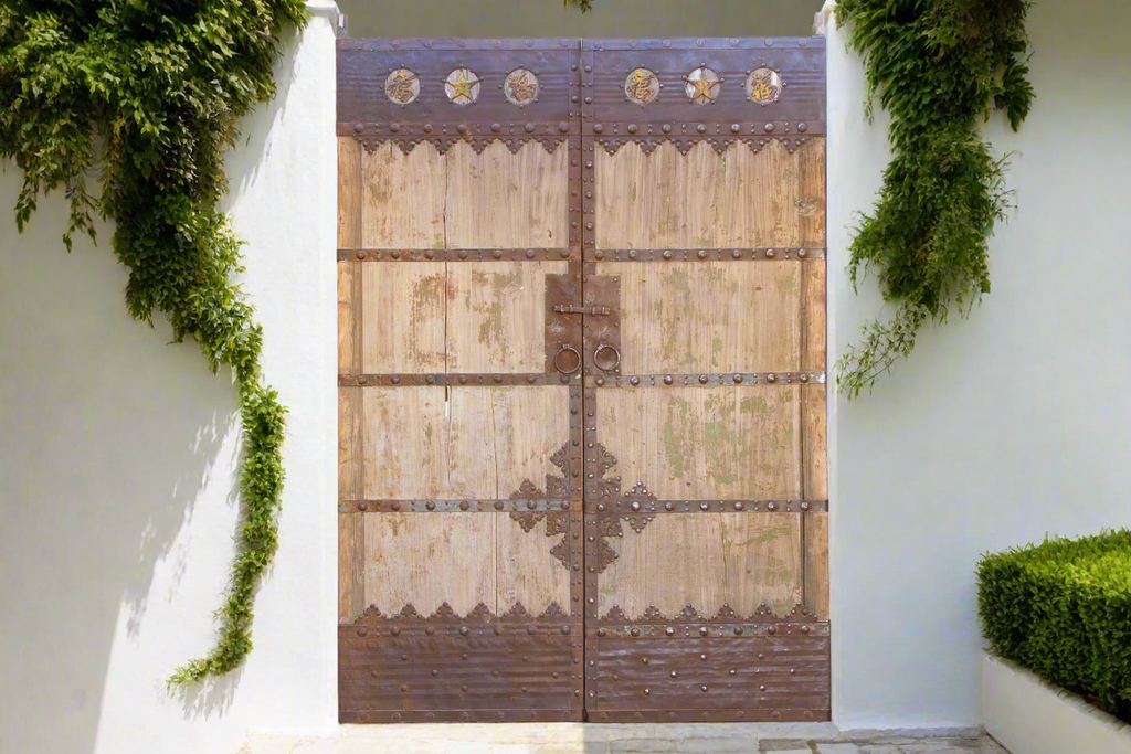 Antique Hand Forged Robust Entrance Doors