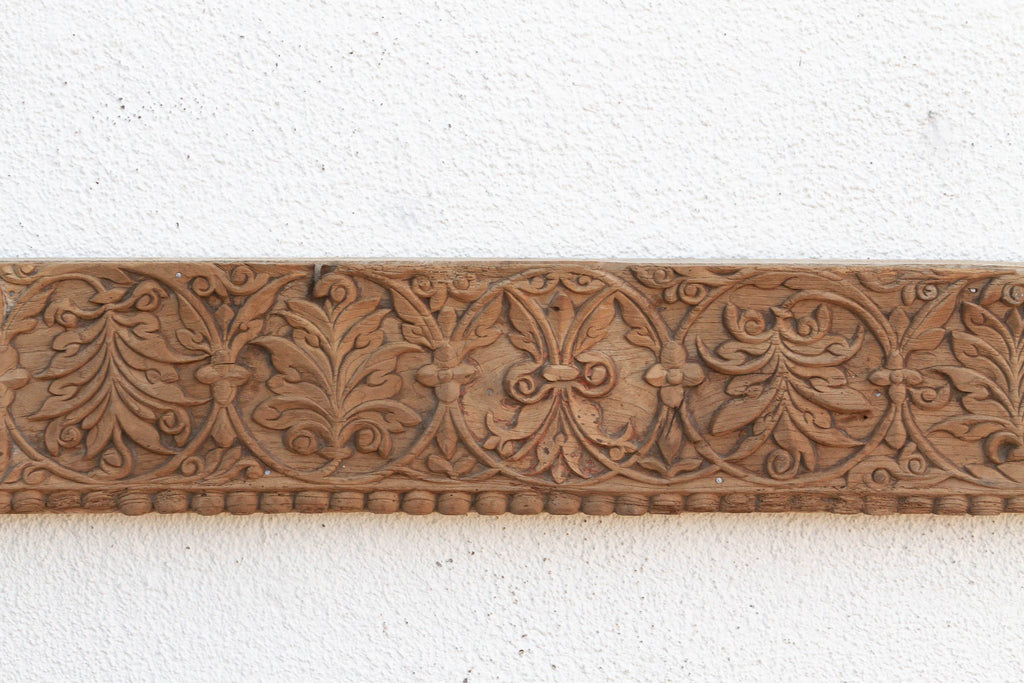 Floral Moorish Fusion Indian Carved Lintel
