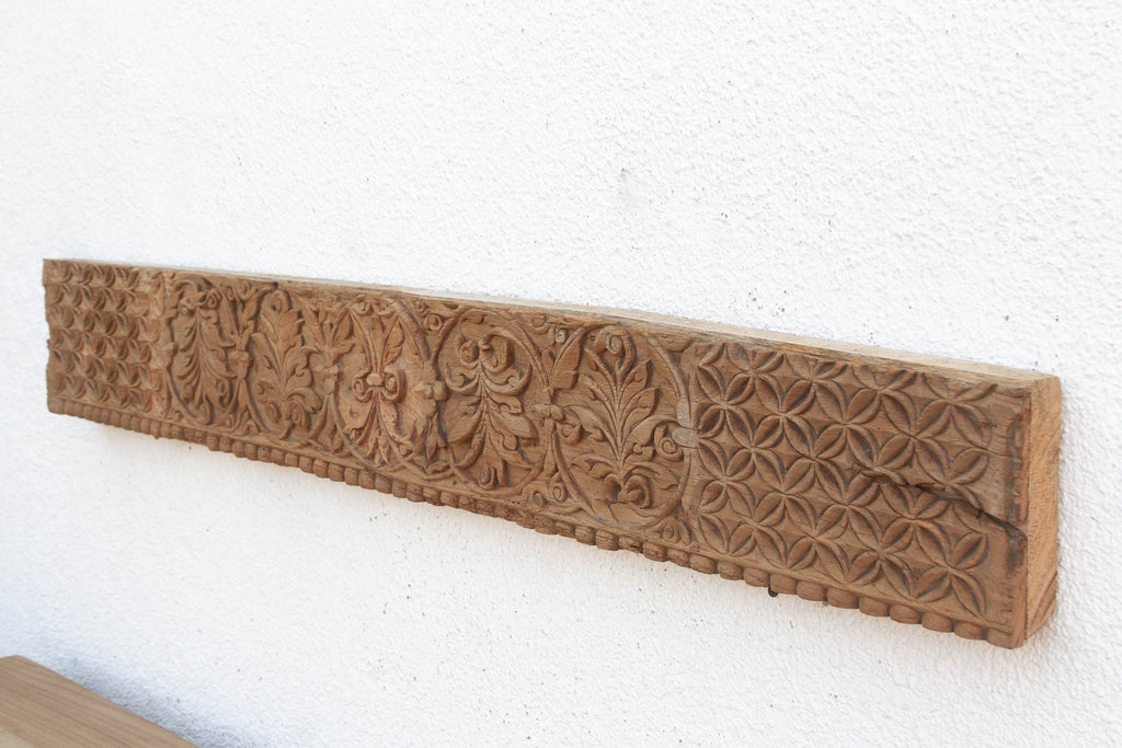 Floral Moorish Fusion Indian Carved Lintel