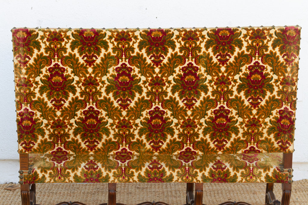 Antique French Carved Walnut Mouton Settee