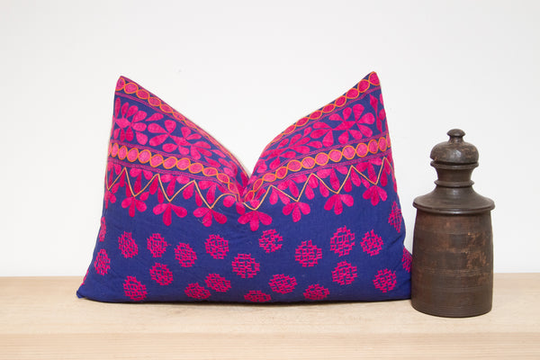 Safira Embroidered Floral Pillow