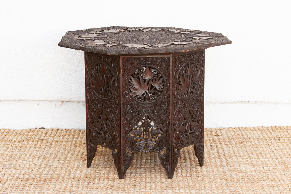 Rare Antique Hand-Carved Kashmiri Coffee Table (Trade)