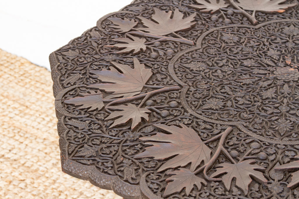 Rare Antique Hand-Carved Kashmiri Coffee Table (Trade)