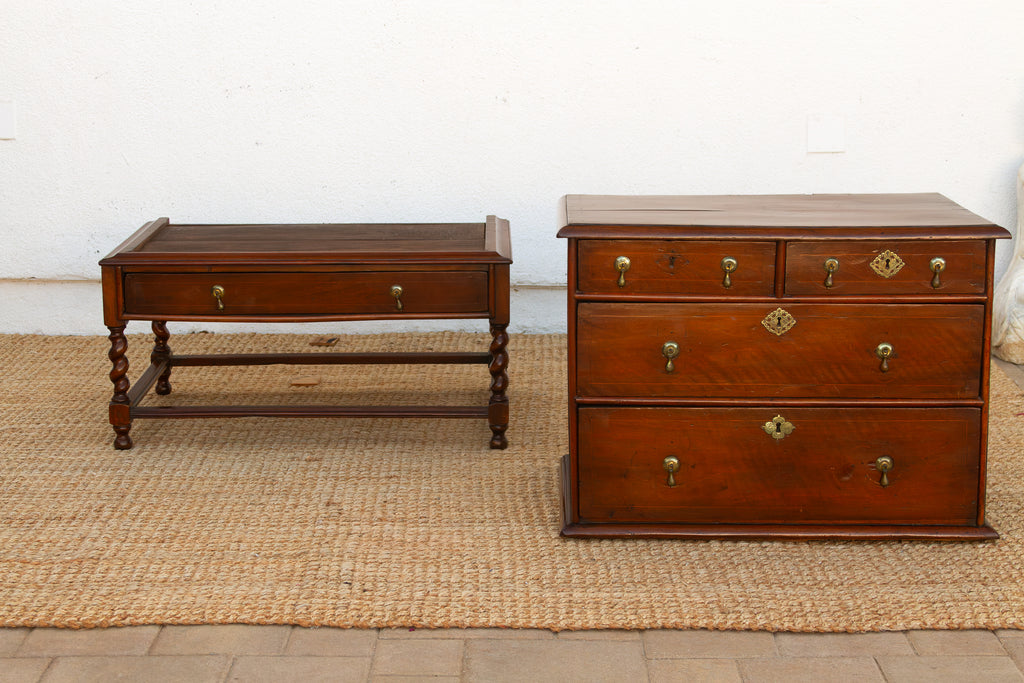 Antique English William & May Chest on Stand