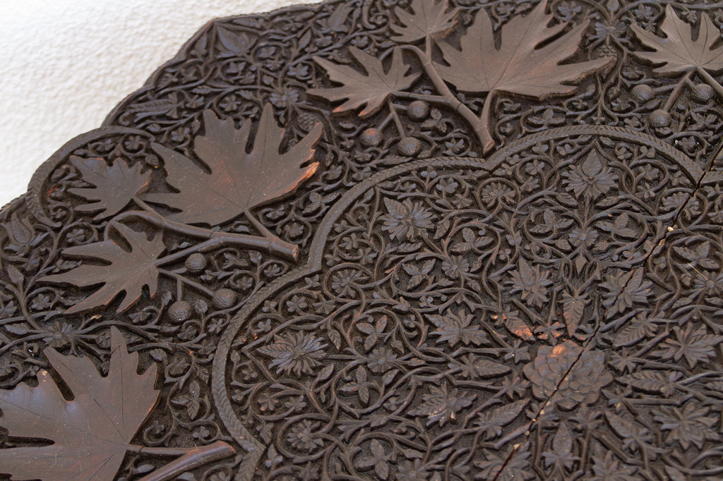 Rare Antique Hand-Carved Kashmiri Coffee Table (Trade)