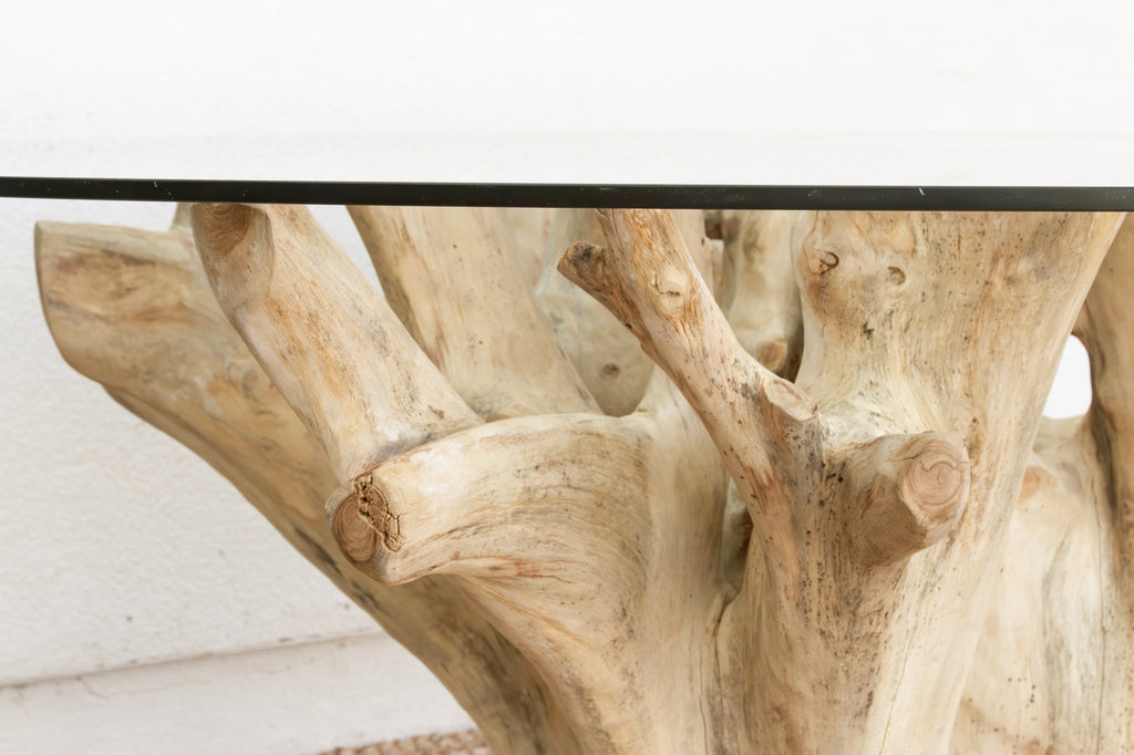 Sculptural Teak Freeform Round Dining Table