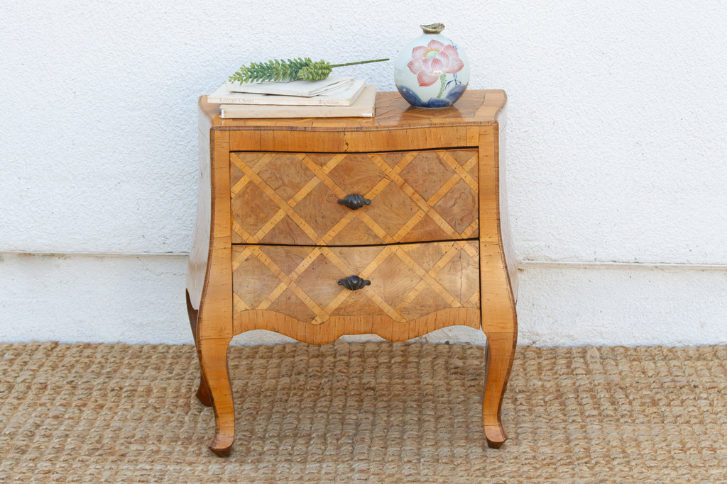 Mid-Century Petite Italian Walnut Nightstand (Trade)