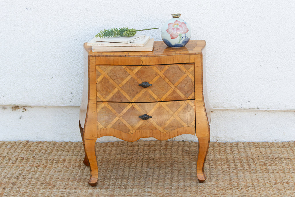 Mid-Century Petite Italian Walnut Nightstand (Trade)