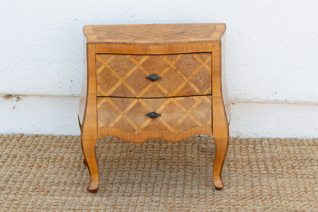 Mid-Century Petite Italian Walnut Nightstand (Trade)