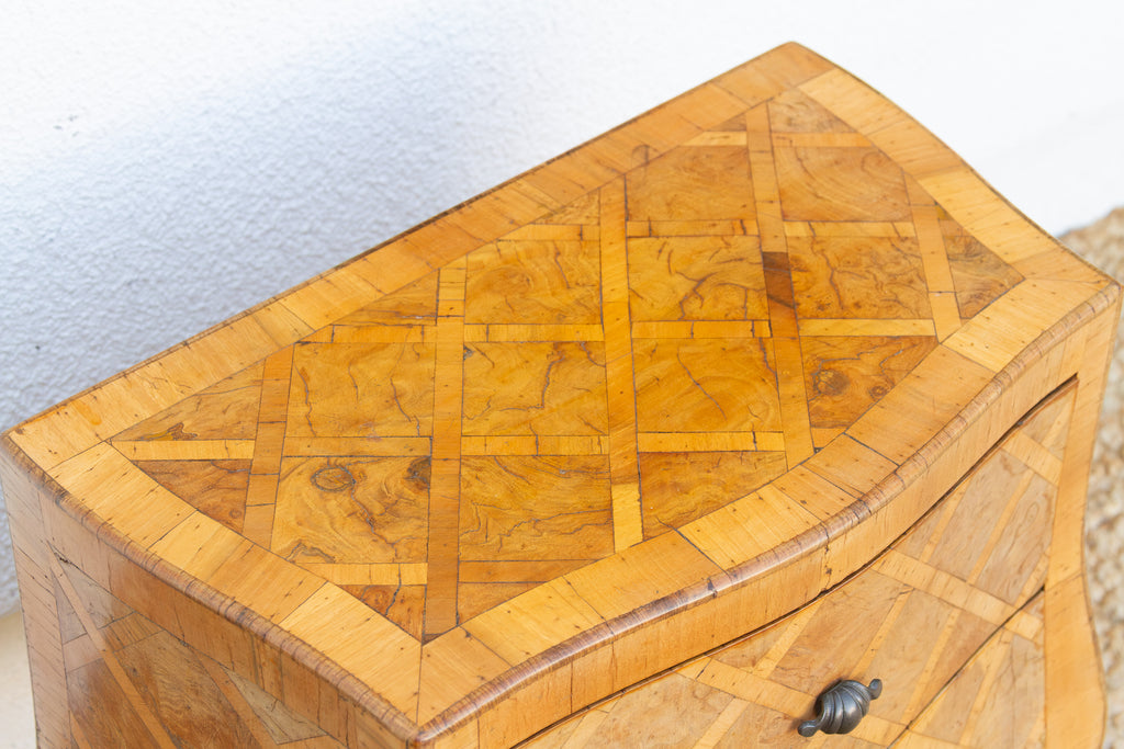 Mid-Century Petite Italian Walnut Nightstand (Trade)