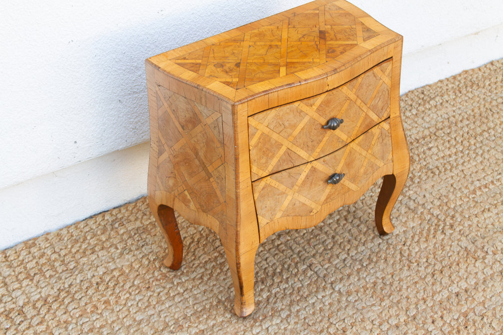 Mid-Century Petite Italian Walnut Nightstand (Trade)