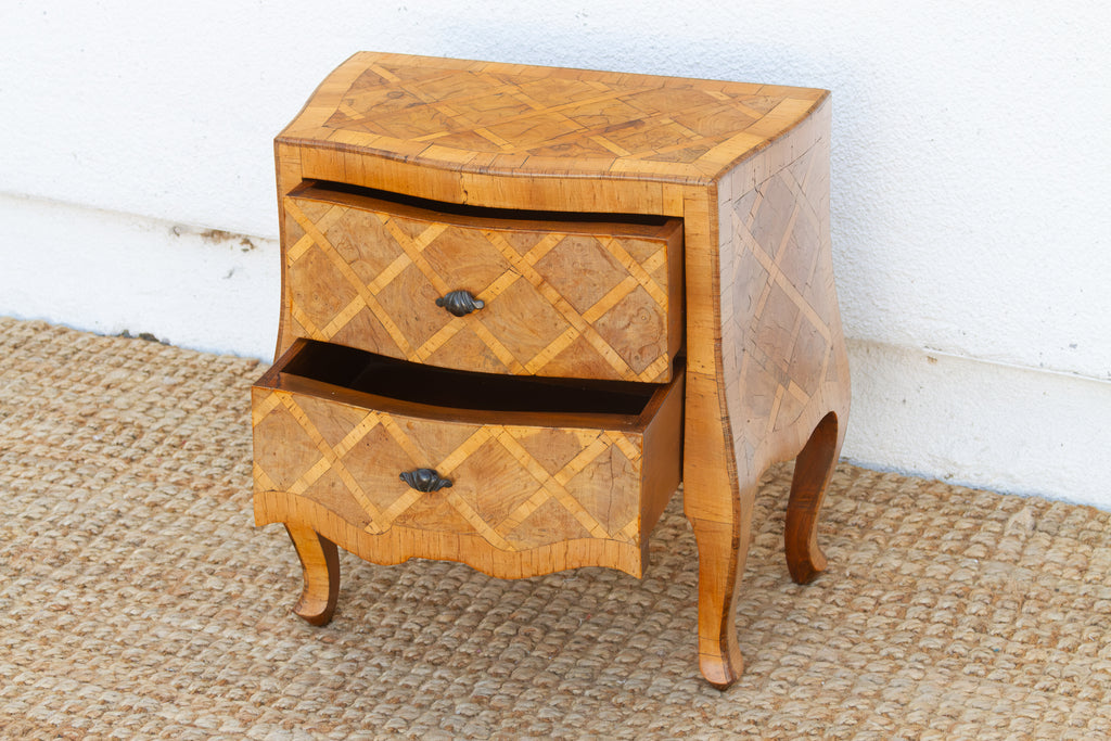 Mid-Century Petite Italian Walnut Nightstand (Trade)
