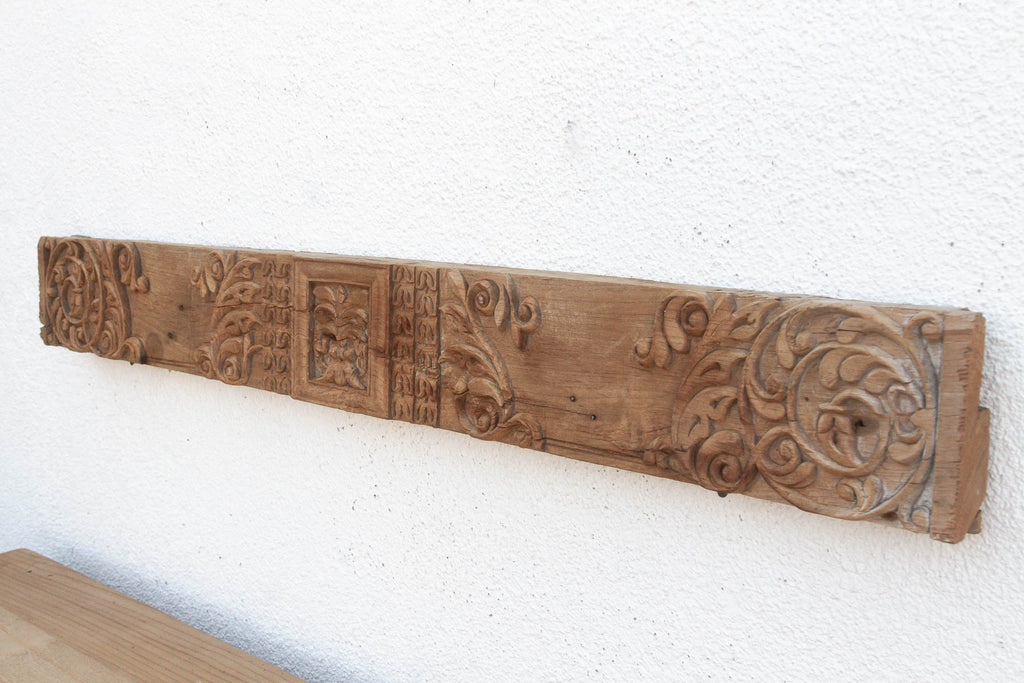 Antique Temple Pilaster Carved Lintel