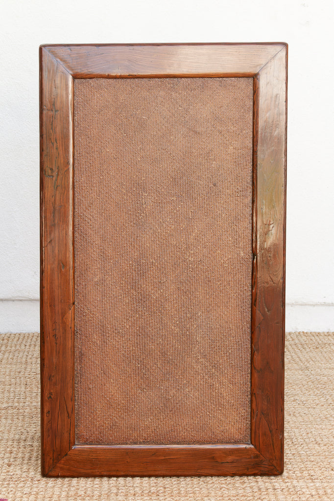 Mid 20th Century Ming Style Wood & Rattan Coffee Table