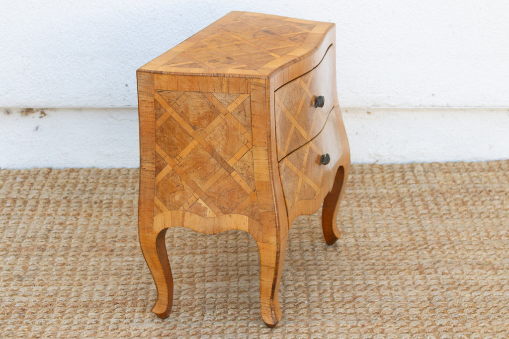 Mid-Century Petite Italian Walnut Nightstand (Trade)