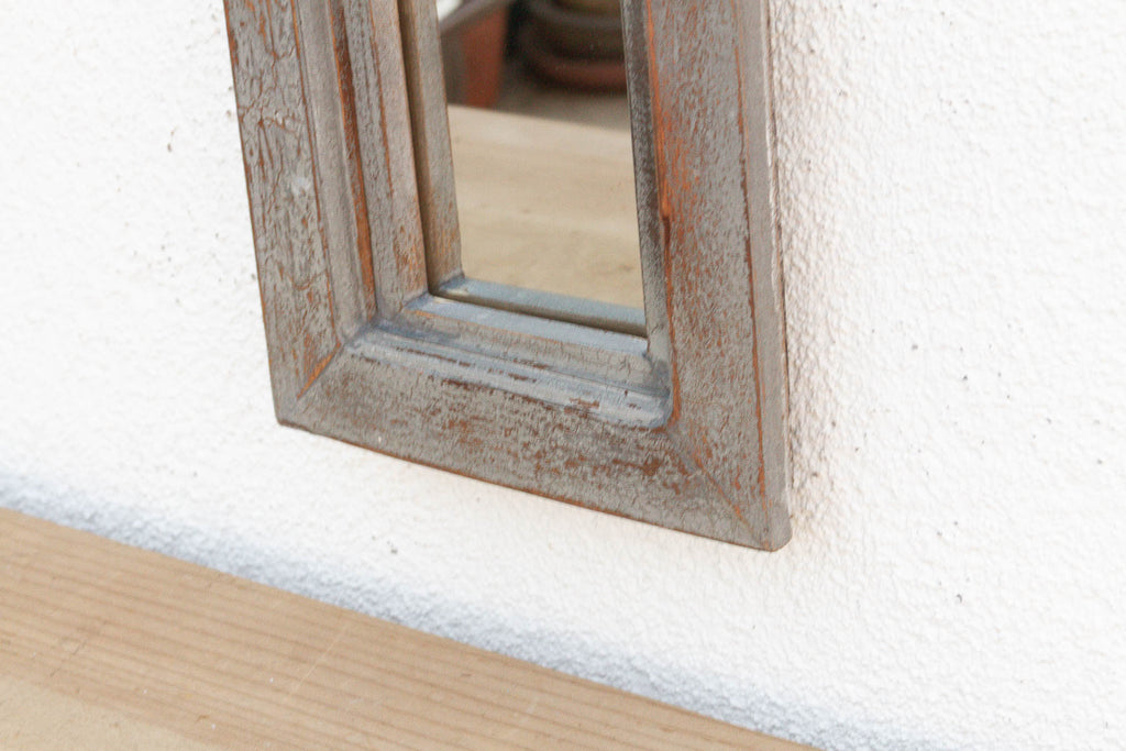 Charming Aged Petite Indian Arched Mirror