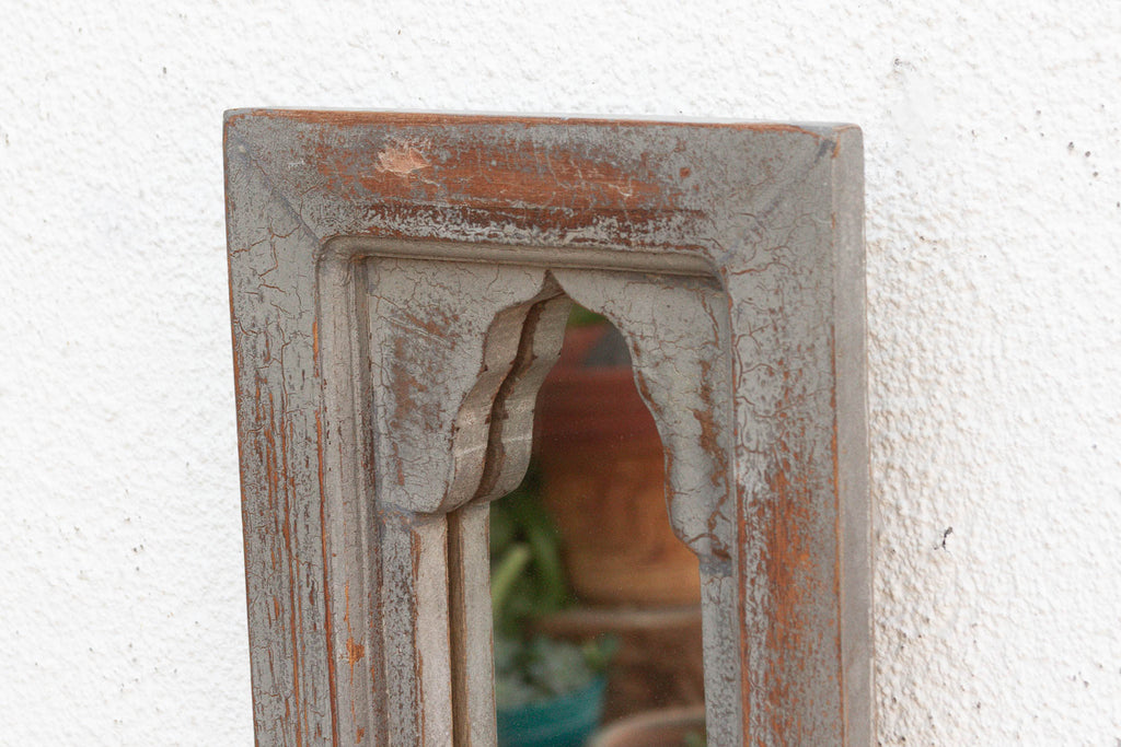 Charming Aged Petite Indian Arched Mirror