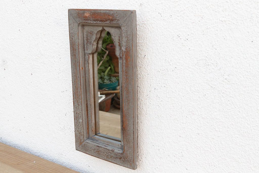 Charming Aged Petite Indian Arched Mirror