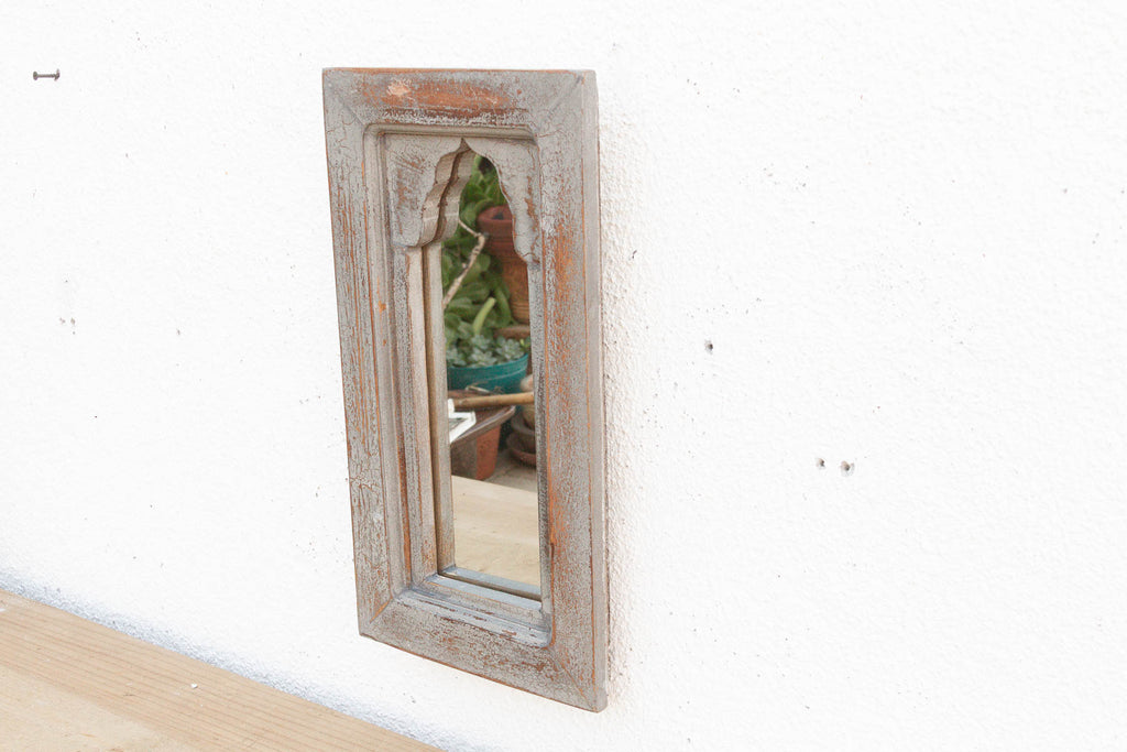 Charming Aged Petite Indian Arched Mirror
