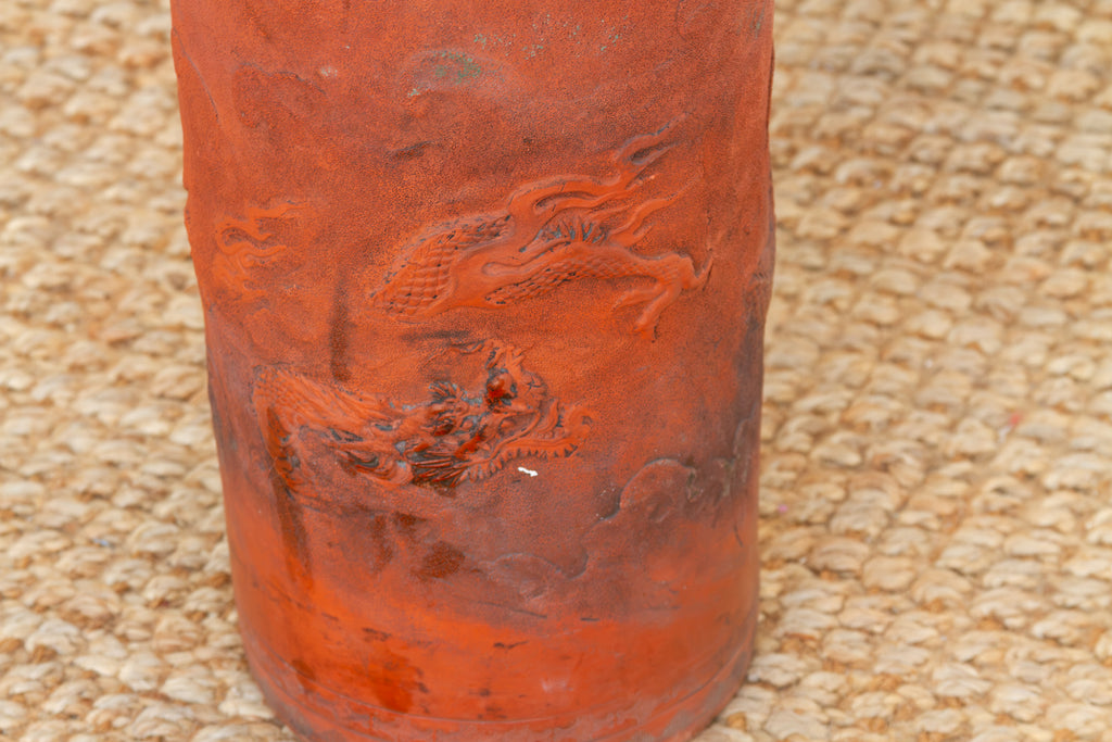 Antique Chinese Terracotta Dragon Vessel