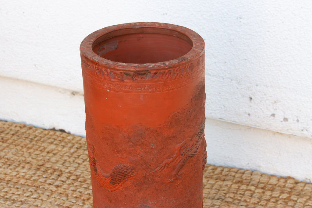 Antique Chinese Terracotta Dragon Vessel