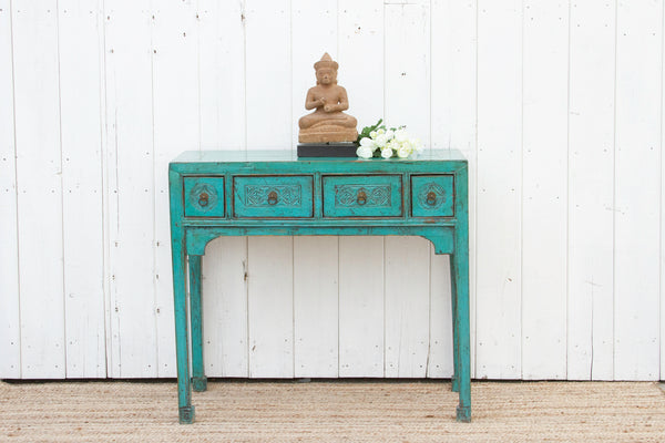 Turquoise Ming Style Console Table