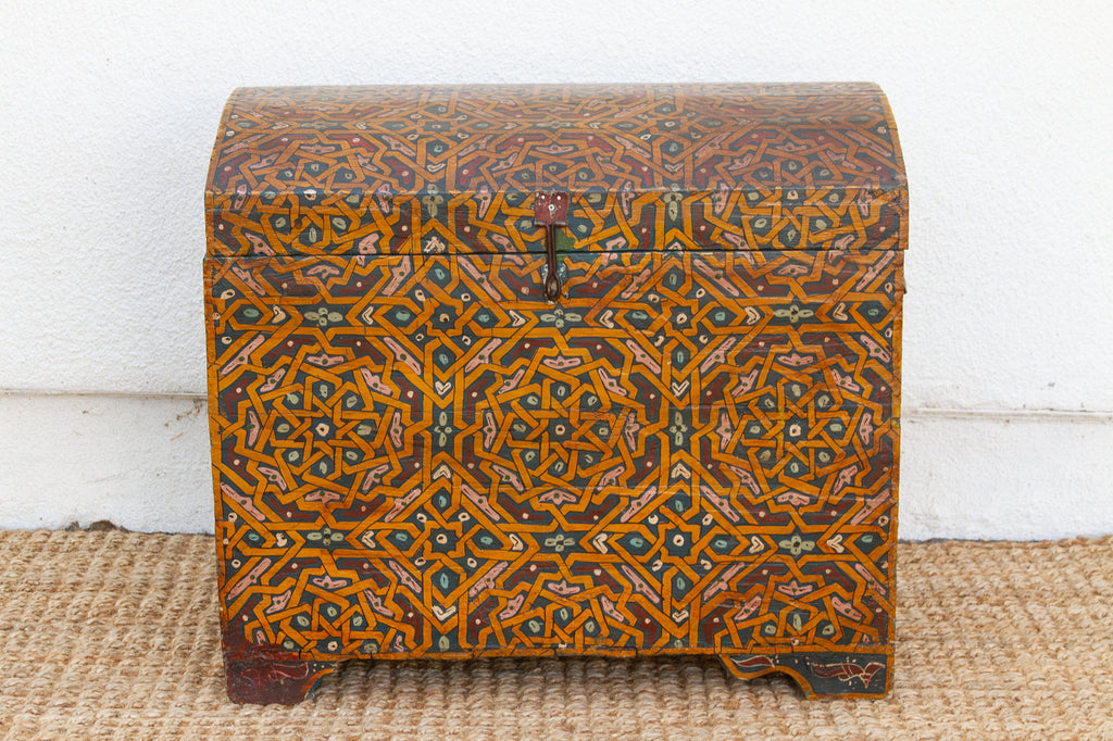 Vintage Moroccan Hand-Painted Chest (Trade)