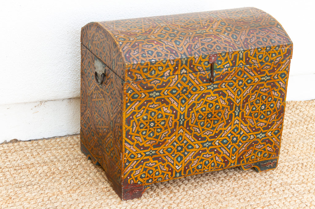 Vintage Moroccan Hand-Painted Chest (Trade)