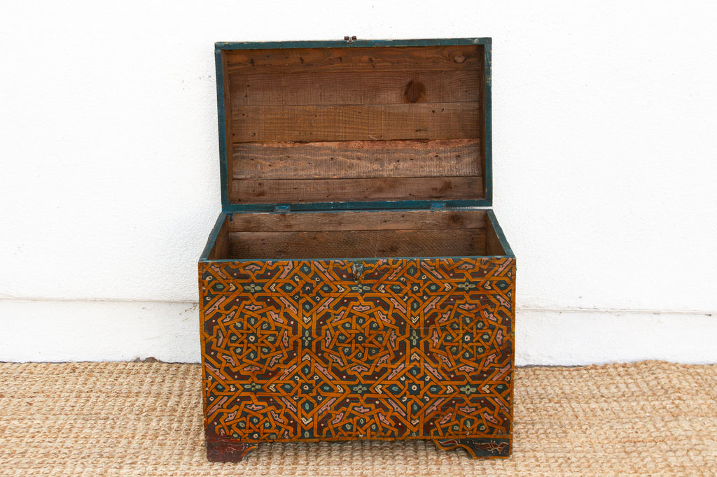 Vintage Moroccan Hand-Painted Chest (Trade)
