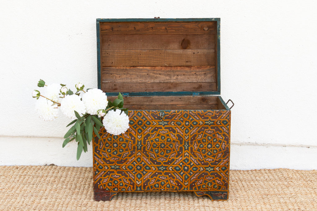 Vintage Moroccan Hand-Painted Chest (Trade)