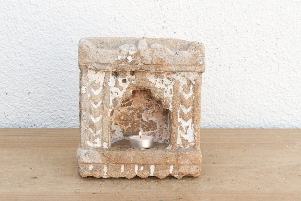 White Lime Patina, Indian Stone Niche
