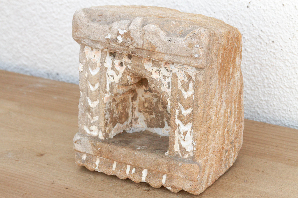 White Lime Patina, Indian Stone Niche