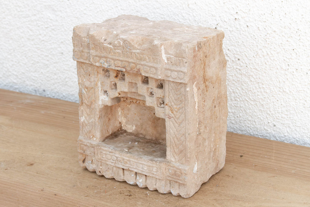 Small Temple Facade, Antique Stone Niche