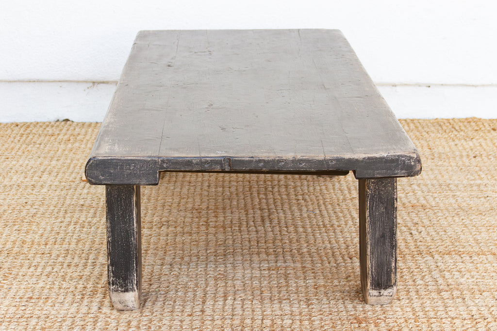 Reconstructed Distressed Black Coffee Table