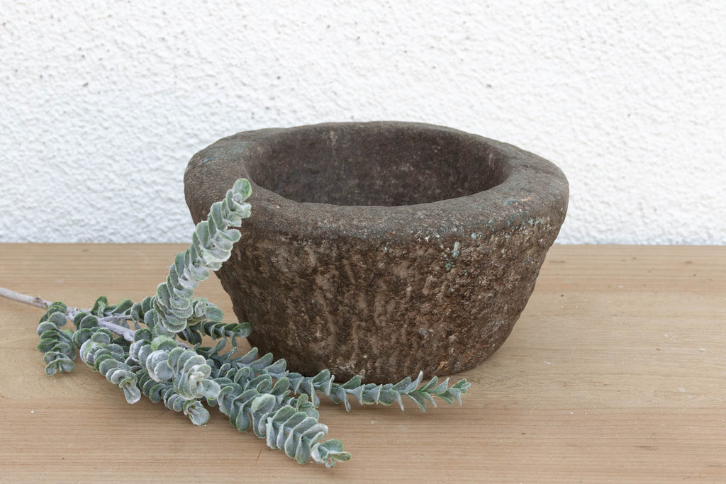 Old World Stone Mortar Bowl