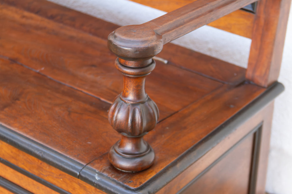 Mid 1800's Italian Walnut Heirloom Storage Bench (Trade)