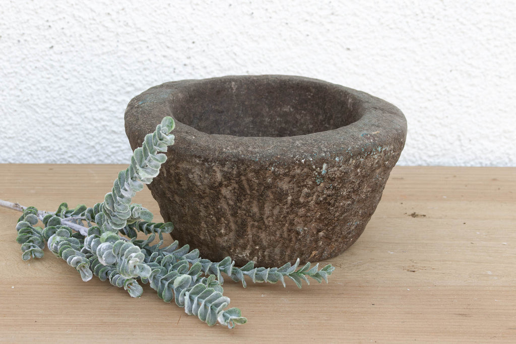 Old World Stone Mortar Bowl