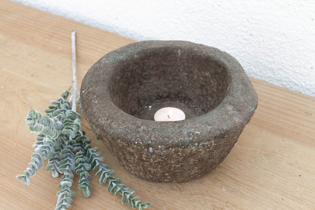 Old World Stone Mortar Bowl
